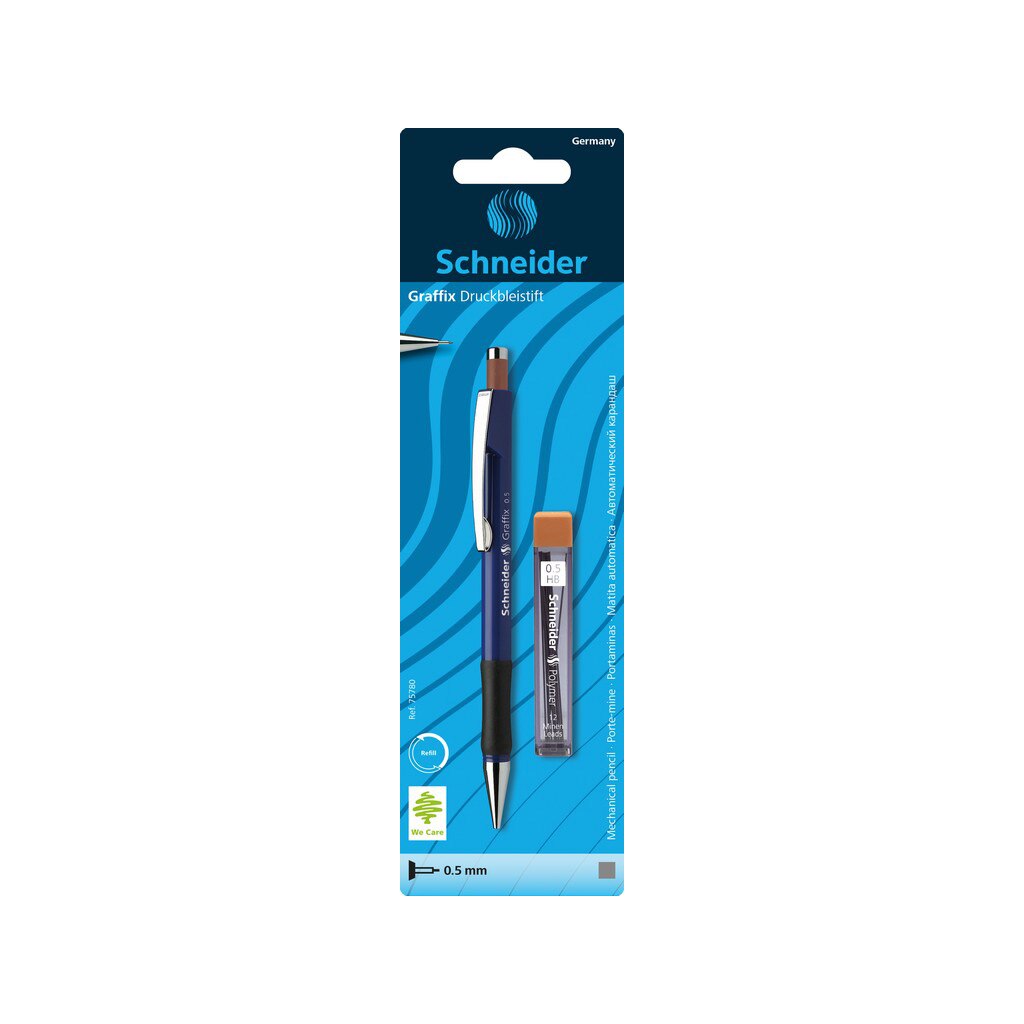 Creion mecanic profesional Schneider Graffix si mine/blister, 0.5mm