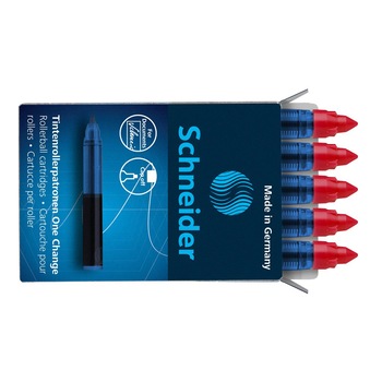 Rezerva roller Schneider, 0.6mm, 5 buc/set, rosu Rezerva roller Schneider, 0.6mm, 5 buc/set, rosu