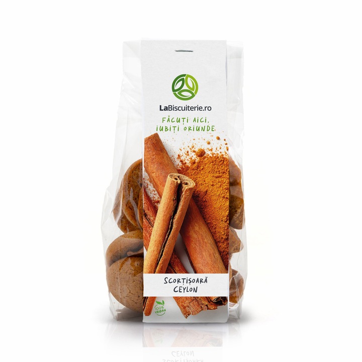 Biscuiti Vegani Fara Zahar Adaugat, cu Scortisoara Ceylon, 120g