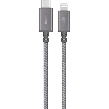 Cablu de date Moshi, USB-C / Lightning, 1.2m, Titanium Gray Cablu de date Moshi, USB-C / Lightning, 1.2m, Titanium Gray