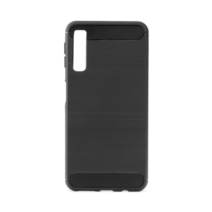 Предпазен гръб Forcell Carbon Case за Samsung Galaxy A7 (2018), Черен