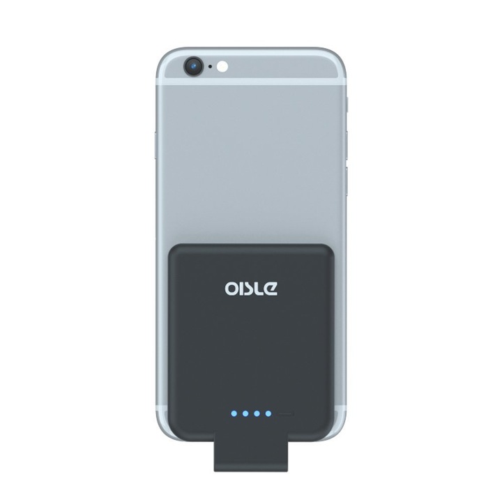 Ultravékony külső akkumulátor iPhone-hoz, 4500 mAh, fekete