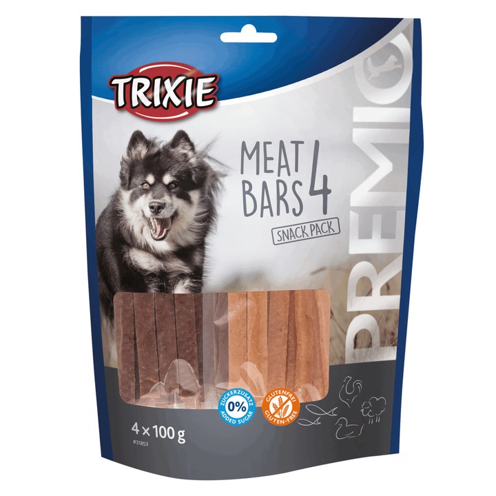 Reward Trixie Premio 4 Meat Bars с пиле/патица/агнешко/сьомга за кучета 4 × 100 g 31853