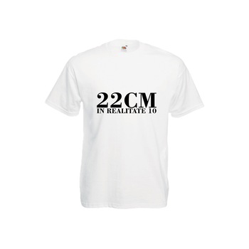 Tricou barbatesc personalizat 22 CM alb L Tricou barbatesc personalizat 22 CM alb L