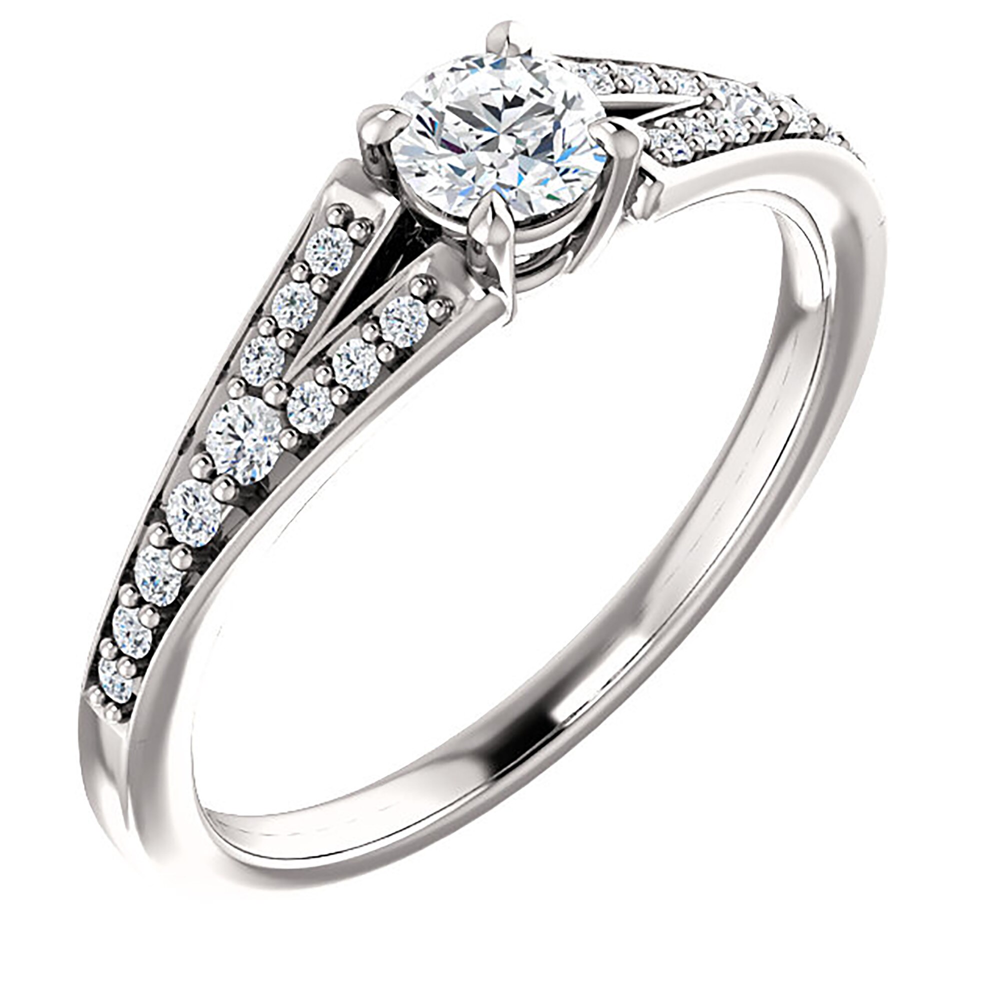 Inel de logodna, Valmand, model i71745, din Aur Alb cu Diamante 0.4 ct