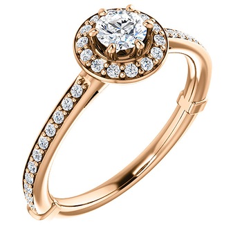 Inel de logodna, Valmand, model i122179, din Aur Roz cu Diamante 0.4 ct Inel de logodna, Valmand, model i122179, din Aur Roz cu Diamante 0.4 ct