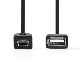 Cablu de date USB 2.0 A mama - mini 5-pin tata OTG, Nedis Cablu de date USB 2.0 A mama - mini 5-pin tata OTG, Nedis