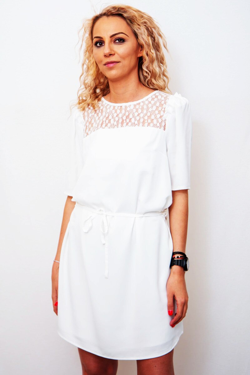 Rochie din voal, Alb