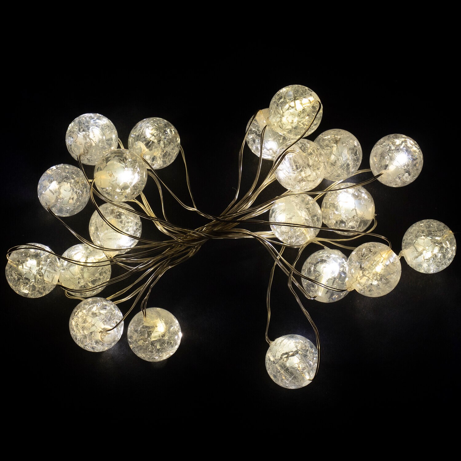 Set 20 de MicroLED-uri Holly Crackle Ball, 220 cm