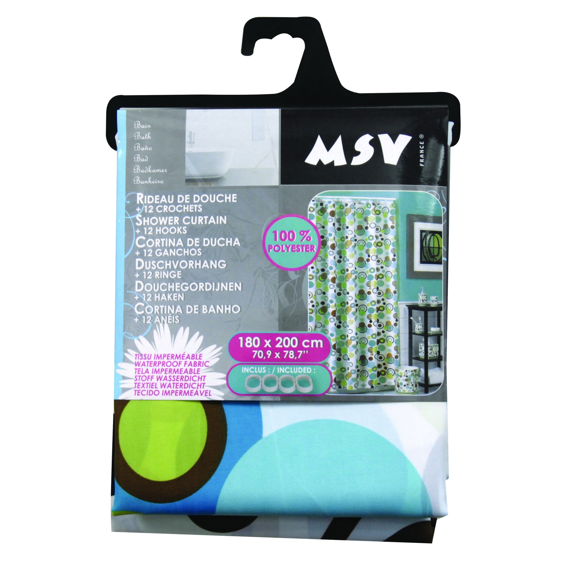 Perdea dus poliester , Msv , 180x200 cm , model CERCURI