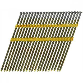 Set cuie inclinatie 20°, 3,8x100 mm, cap rotund, netede, negre, pe banda din plastic - 2.000 buc Set cuie inclinatie 20°, 3,8x100 mm, cap rotund, netede, negre, pe banda din plastic - 2.000 buc
