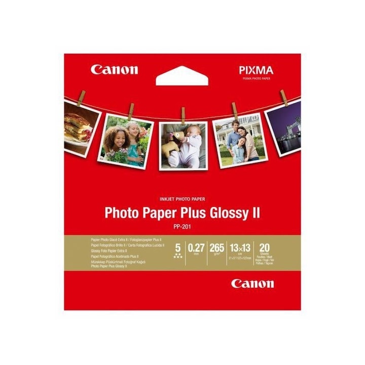 Canon pp-201 fotópapír, 13x13 cm, 20 db
