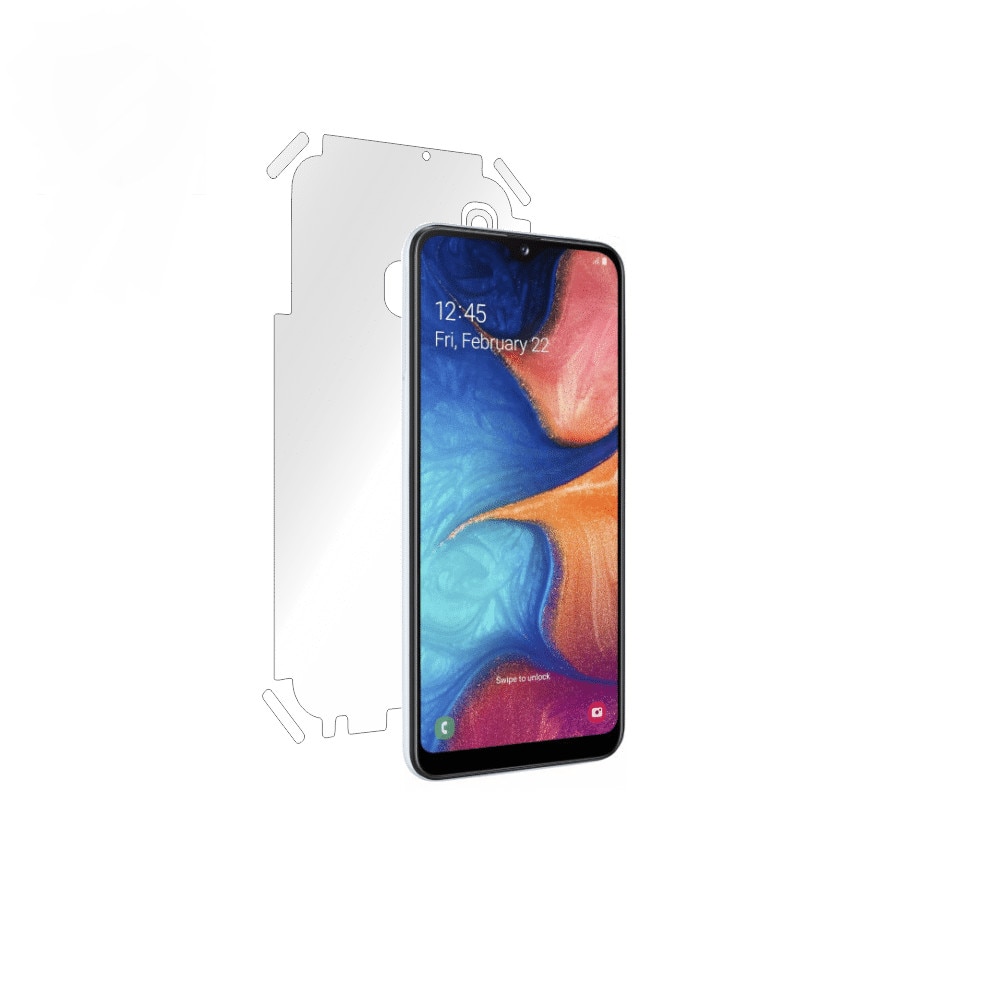 Folie Smart Protection Samsung Galaxy A20e 2019 spate si laterale, protectie completa spate+Smart Spray®,Smart Squeegee® si microfibra inclus