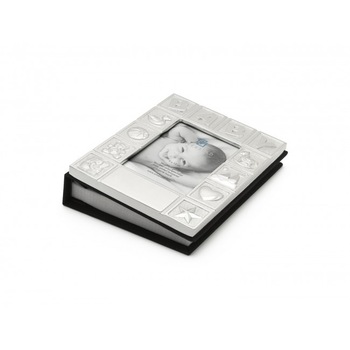 Album foto pentru copii 9x13 cm ABC placat cu argint, Bredemeijer Group Album foto pentru copii 9x13 cm ABC placat cu argint, Bredemeijer Group