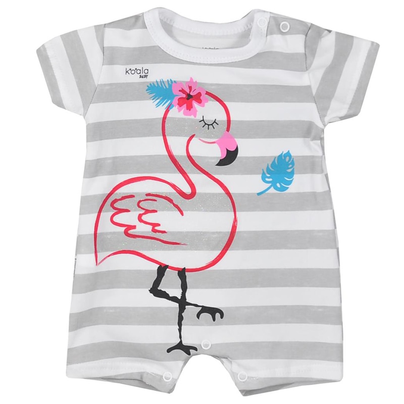 Salopeta cu maneca scurta pentru bebelusi Koala Havana 07-882GR, Multicolor, 62