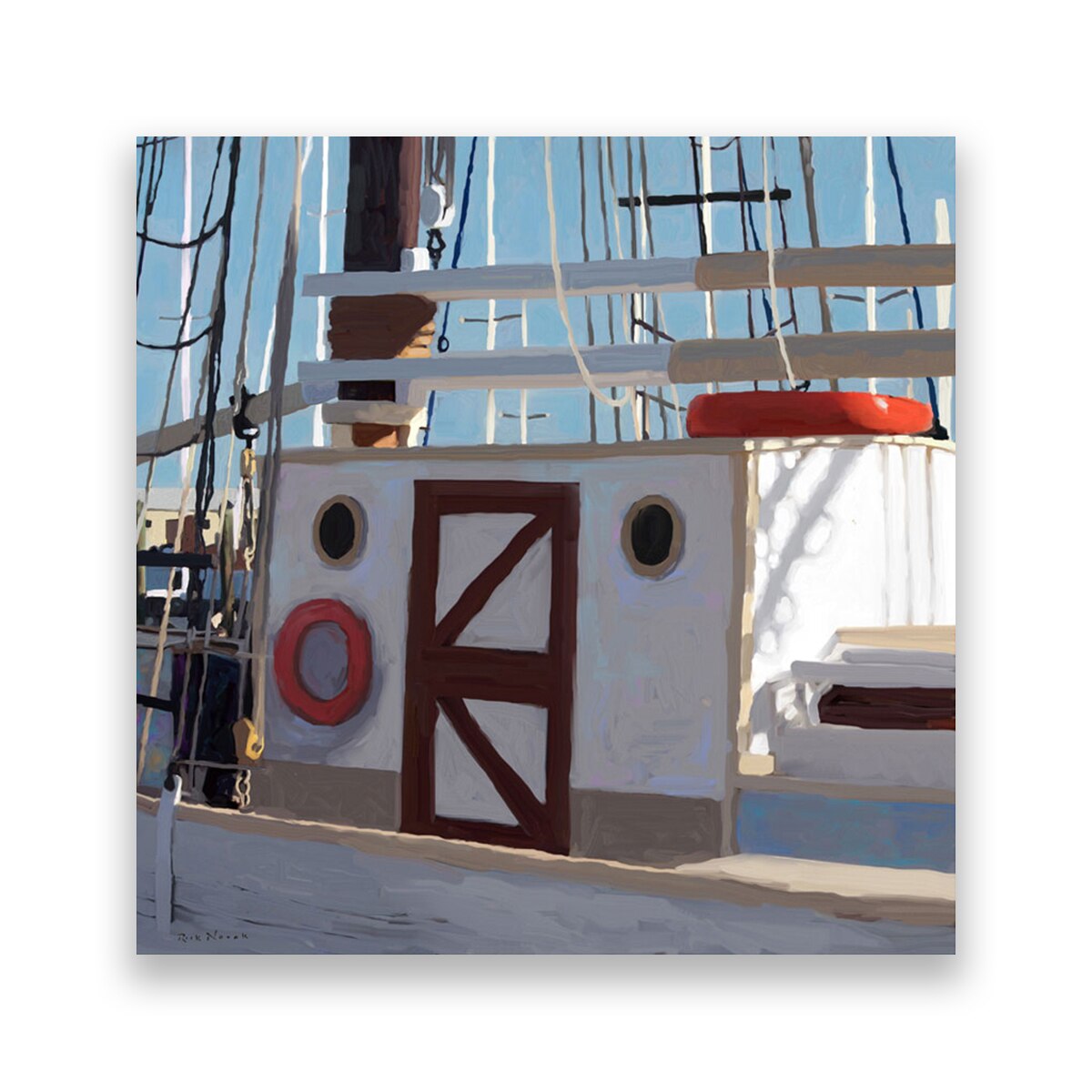 Tablou Canvas - Velier, Ocean, Bord, 80 x 80 cm