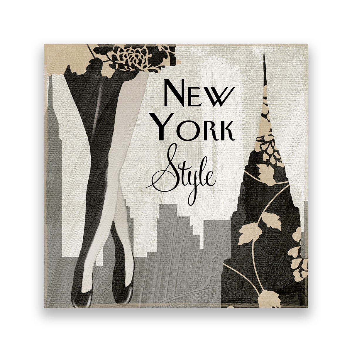 Tablou Canvas - New York, Style, Femeie, Cladiri, 80 x 80 cm