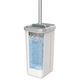 Set de curatenie Kring New Clear, 5.7L, galeata doua compartimente ( clatire + stoarcere), maner telescopic si mop plat + o rezerva, Alb/Gri