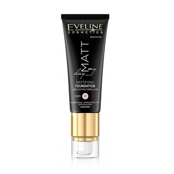 Fond de ten, Eveline Cosmetics, MATT My Day, 01 Ivory, 40 ml Fond de ten, Eveline Cosmetics, MATT My Day, 01 Ivory, 40 ml