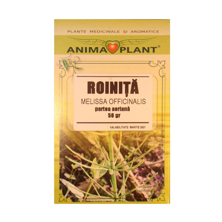 Roinita, Melissa officinalis, partea aeriana, planta maruntita, pentru ceai, 50g