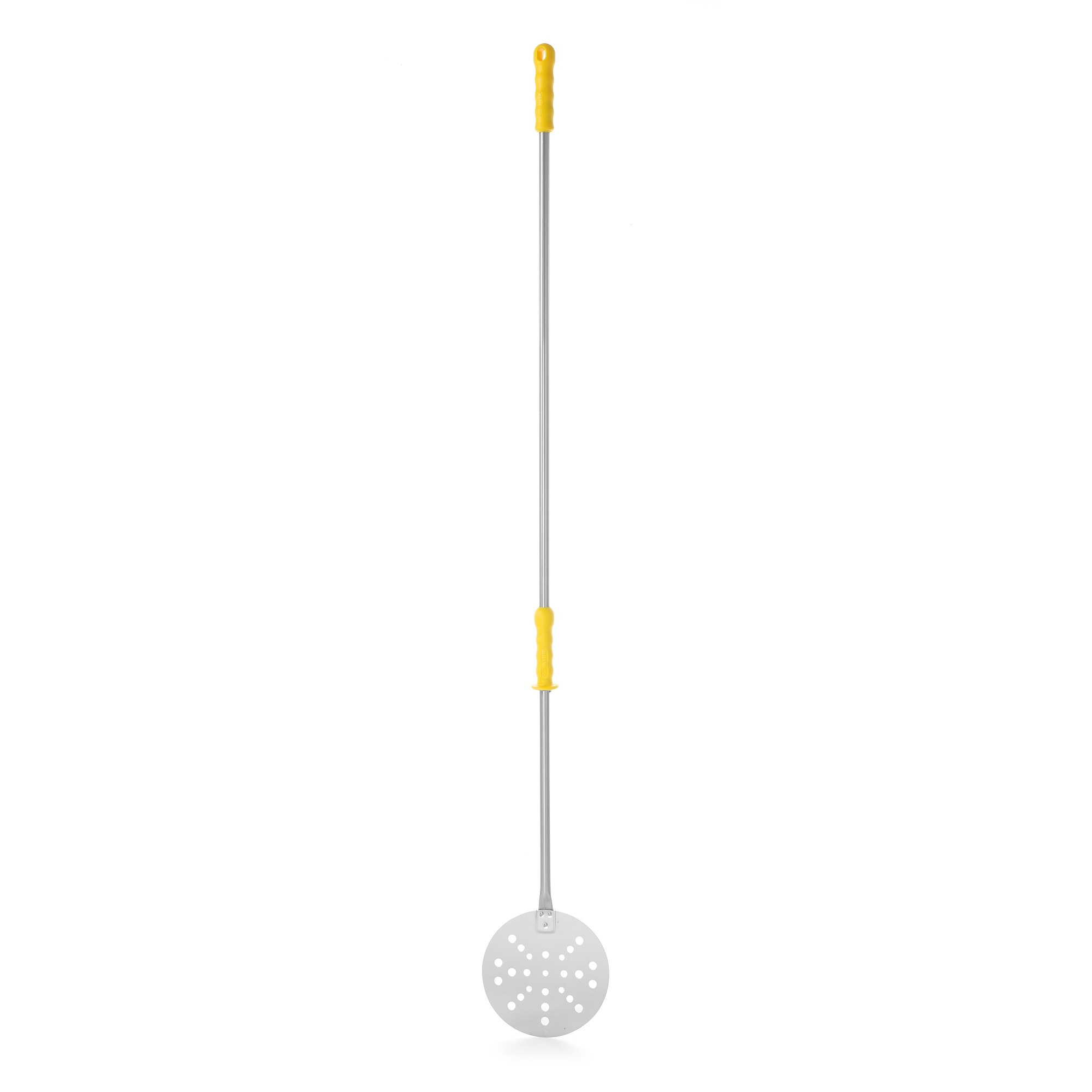 Paleta perforata pizza cu maner telescopic Inox Hendi ø220(H)1700 mm