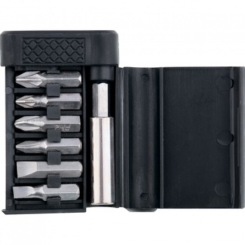 Set biti, adaptor magnetic, 7 piese in cutie de plastic, SPARTA Set biti, adaptor magnetic, 7 piese in cutie de plastic, SPARTA