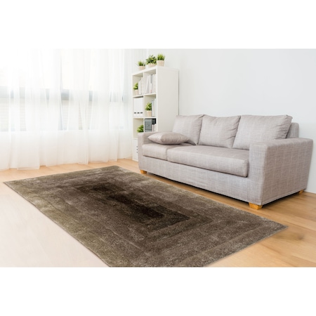 Covor 3D Kring Shaggy, 160x230 cm, 2200 gsm, model scari, Maro degrade