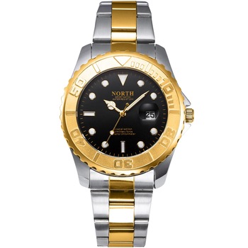 Ceas barbatesc North Xelor, Otel inoxidabil, Negru / Auriu Ceas barbatesc North Xelor, Otel inoxidabil, Negru / Auriu