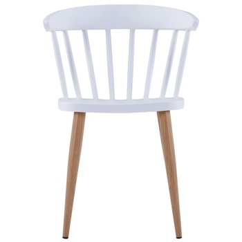 Set 2 scaune bucatarie/dining, vidaXL, Polipropilena, 52 x 47 x 75 cm, Alb Set 2 scaune bucatarie/dining, vidaXL, Polipropilena, 52 x 47 x 75 cm, Alb