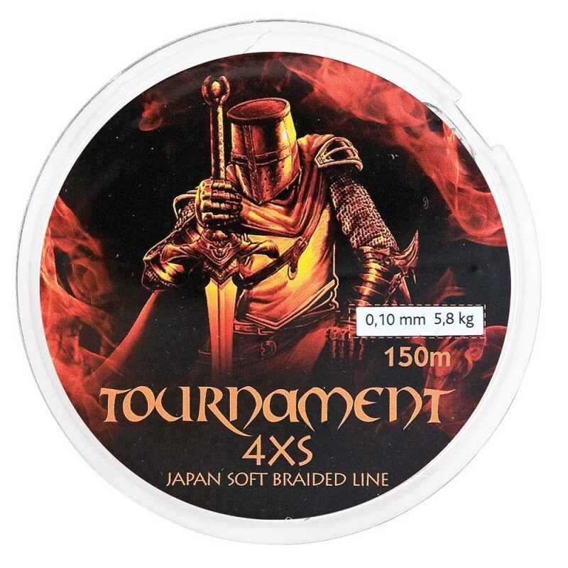 Fir textil Baracuda Tournament 4XS 150 m, pentru salau, orange-fluo, 0.10mm