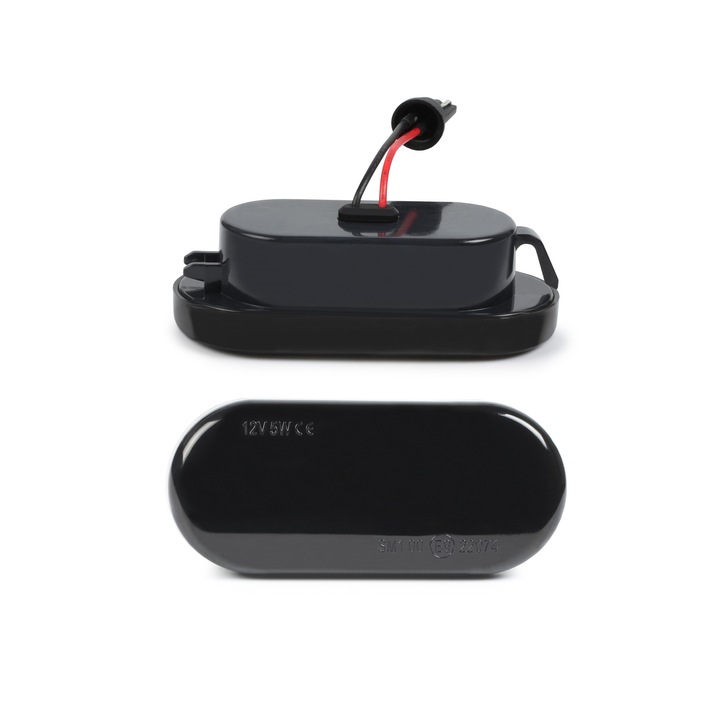 Set 2 lampi semnalizare laterala fumurie progresiva LED VW Golf 3 1995.09-1999.04, Golf 4 1997.08-2005.06, Lupo 1998.09-2005.07, Polo 6N 1994.10-1999.10, Polo 6N2 1999.10-2001.09, Polo 9N 2001.10-2005.10