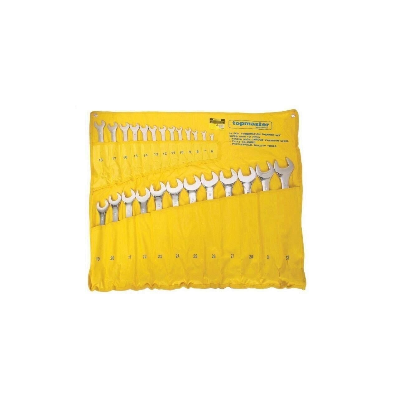 Set chei combinate Topmaster Pro 25Pcs 6-32mm DIN3113 Cr-V TMP