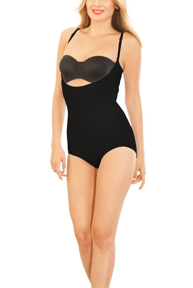 Body modelator 9021 cu bretea, Negru, L