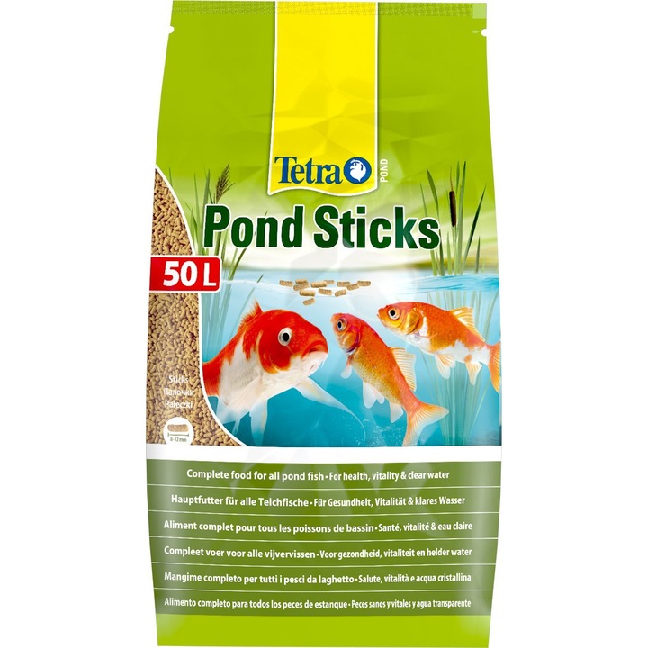 Храна за езерни риби, Tetra Pond Sticks, 50л