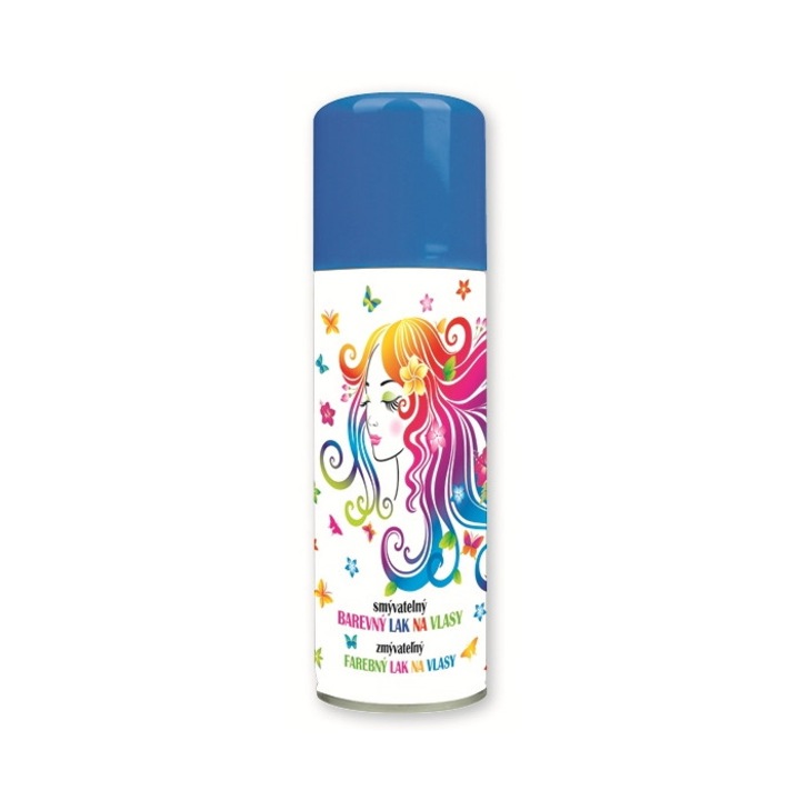 Spray colorant de par pentru petreceri - albastru, 125 ml