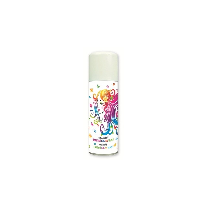 Spray colorant de par pentru petreceri - alb, 125 ml