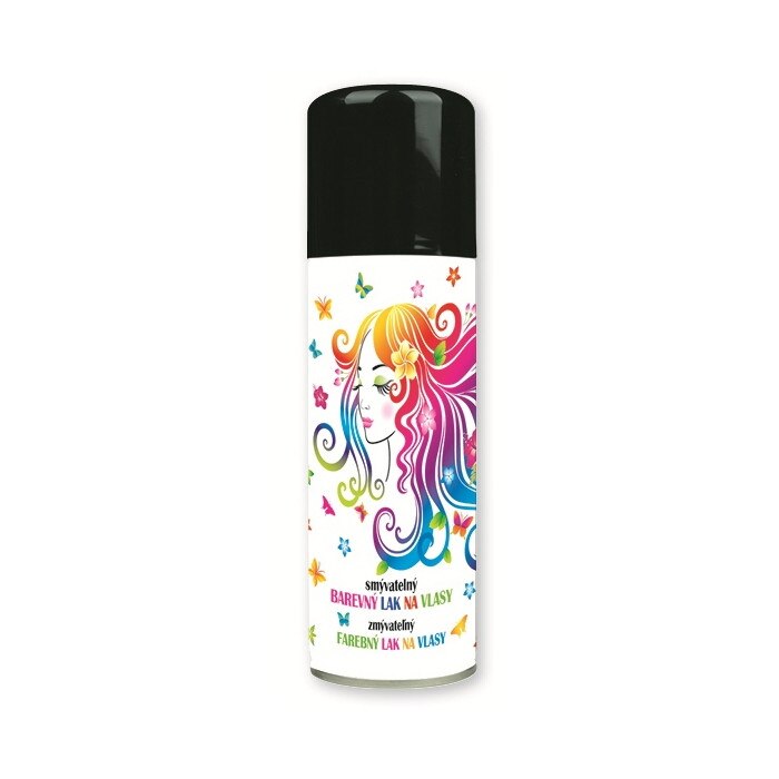 Spray colorant de par pentru petreceri - negru, 125 ml