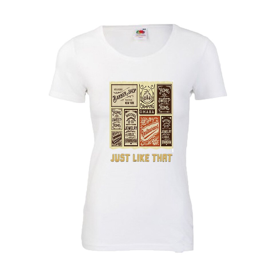 Tricou dama personalizat DTG Old Commercials alb XL