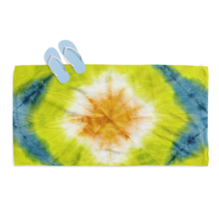 Голяма Постелка за Плаж, "CreateYourPlace", 150х200см, дигитален печат, Green eye