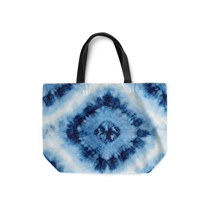 Текстилна Плажна Чанта CreateYourPlace, 45х35см, дигитален печат, Blue Sun