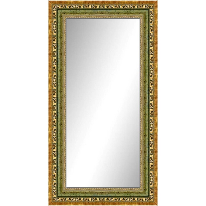 Огледало Cattleya Home Жанвиев, Златисто/Зелено, 50х120 см