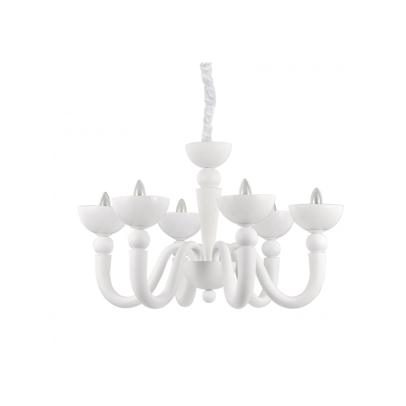 Lustra,Bon Bon SP6,IDEAL LUX,sticla,metal,alb