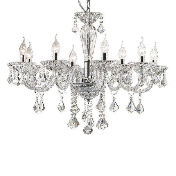 Lustra,Tiepolo SP8,IDEAL LUX,sticla,metal,cristal ,ransparent