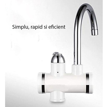 Robinet electric Pentru Incalzit Apa Instant SIKS® Cu Montare Pe Chiuveta, Putere, 3000W, presiunea apei 0.04-0.5MPa, alb
