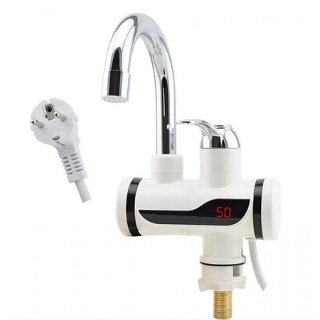 Robinet electric Pentru Incalzit Apa Instant SIKS® Cu Montare Pe Chiuveta, Putere, 3000W, presiunea apei 0.04-0.5MPa, alb