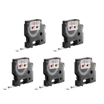 Set Etichete DYMO 45803 LabelManager D1, 19mm x 7m, negru/alb, 5 buc/set, S0720830 Set Etichete DYMO 45803 LabelManager D1, 19mm x 7m, negru/alb, 5 buc/set, S0720830