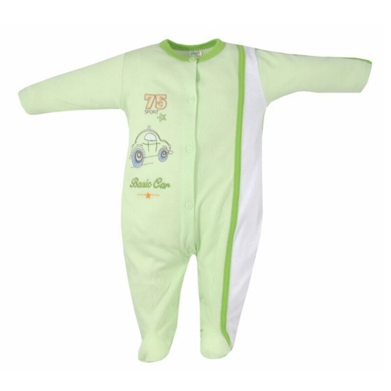 Salopeta cu maneca lunga pentru baieti Koala Maly Sportowiec B01-049V1, Verde, 62 cm