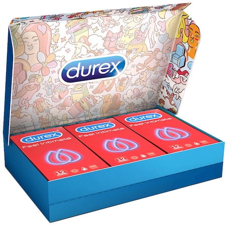 резервативи Durex Feel Intimate, 36 броя, Дискретна кутия