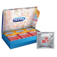 Prezervative Durex Emoji Capsuni, 36 buc, Cutie Discreta