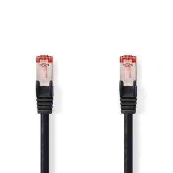 Cablu S/FTP Cat6 RJ45 tata - RJ45 tata 30m negru Nedis Cablu S/FTP Cat6 RJ45 tata - RJ45 tata 30m negru Nedis